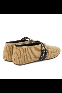 Carinii Baleriny*Beżowe baleriny z paskami --B10415-491-000-000-000