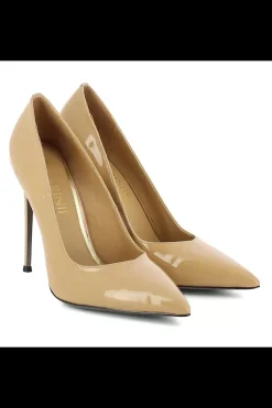 Damskie Carinii Na Obcasie | Eleganckie*Beżowe czółenka lakierowane --B10336-D25-000-000-000