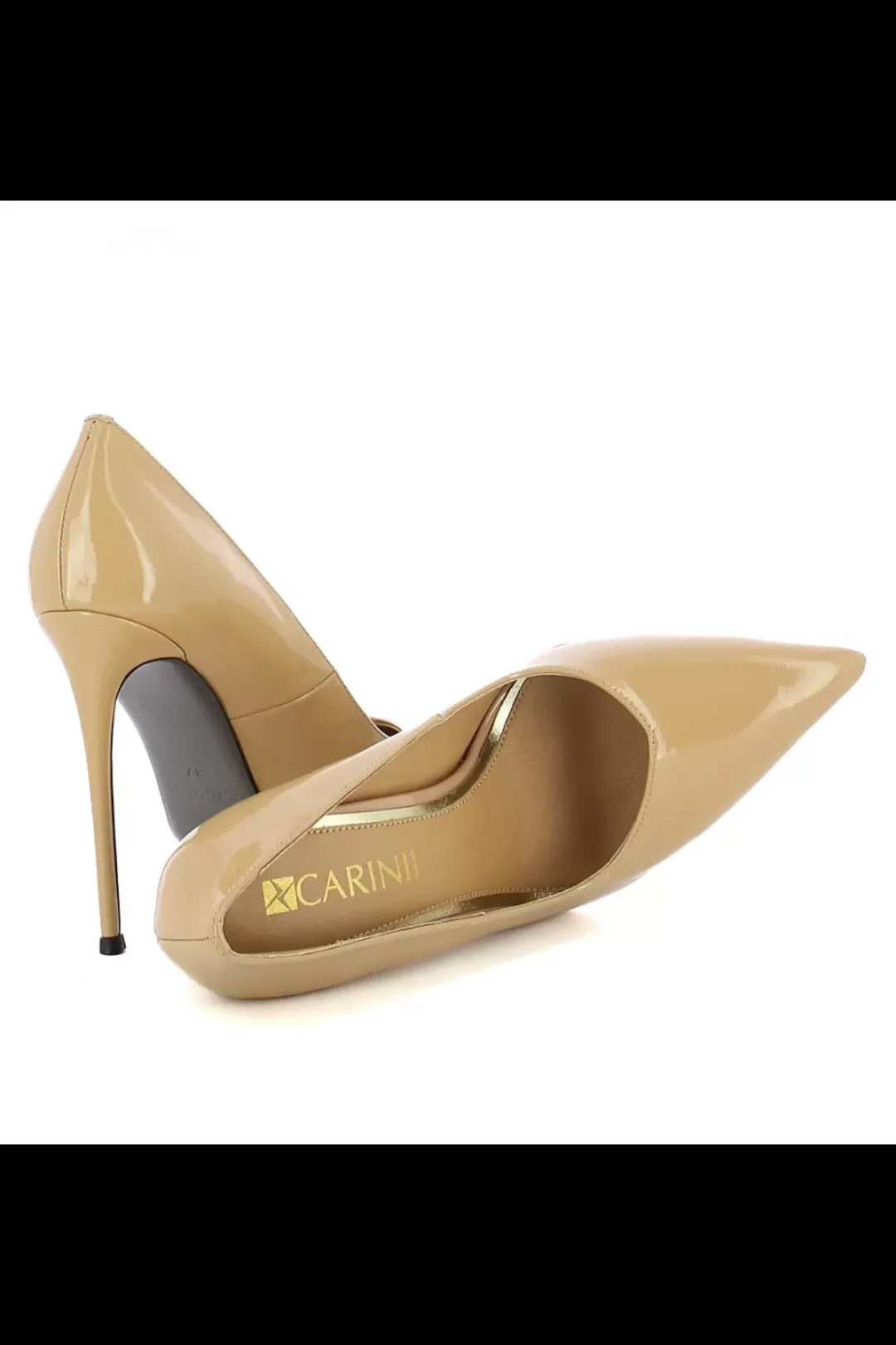 Damskie Carinii Na Obcasie | Eleganckie*Beżowe czółenka lakierowane --B10336-D25-000-000-000