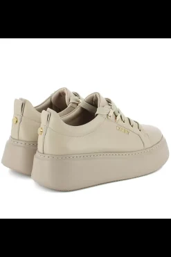 Damskie Carinii Skórzane Sneakersy Damskie*Beżowe skórzane sneakersy --B8939-T43-000-000-F69