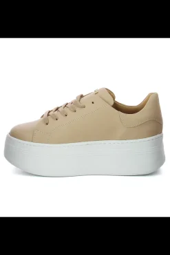 Damskie Carinii Skórzane Sneakersy Damskie | Beżowe Sneakersy Damskie*Beżowe sneakersy skórzane --B10332-491-000-000-000