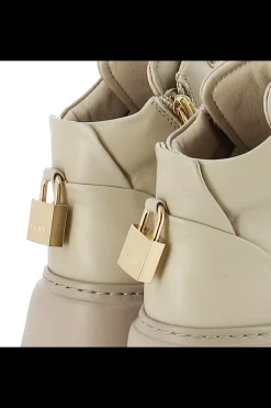 Damskie Carinii Skórzane Sneakersy Damskie | Beżowe Sneakersy Damskie*Beżowe sneakersy skórzane --B9544-T43-000-000-F69