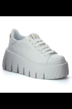 Damskie Carinii Na Platformie | Białe Sneakersy Damskie*Białe sneakersy na platformie --B10076-L46-000-000-G75