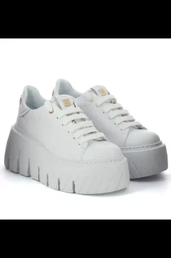Damskie Carinii Na Platformie | Białe Sneakersy Damskie*Białe sneakersy na platformie --B10076-L46-000-000-G75