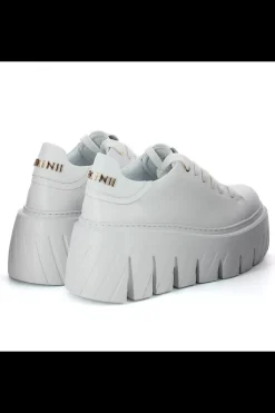 Damskie Carinii Na Platformie | Białe Sneakersy Damskie*Białe sneakersy na platformie --B10076-L46-000-000-G75