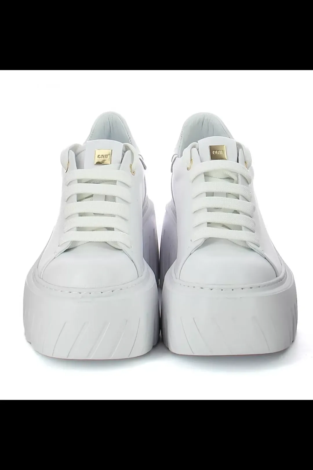 Damskie Carinii Na Platformie | Białe Sneakersy Damskie*Białe sneakersy na platformie --B10076-L46-000-000-G75