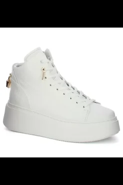 Damskie Carinii Skórzane Sneakersy Damskie | Na Platformie*Białe sneakersy skórzane --B9544-I81-000-000-F69