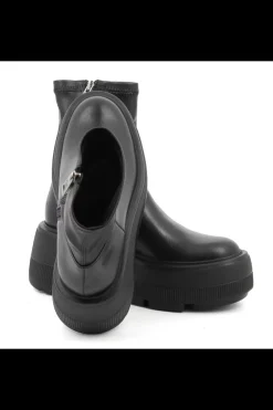 Damskie Carinii Czarne Botki Damskie | Jesienne*Czarne botki na platformie --B9337-E50-000-000-G36