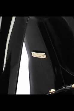 Damskie Carinii Czarne Półbuty Damskie | Eleganckie*Czarne czółenka na słupku --B9640-037-000-000-G17