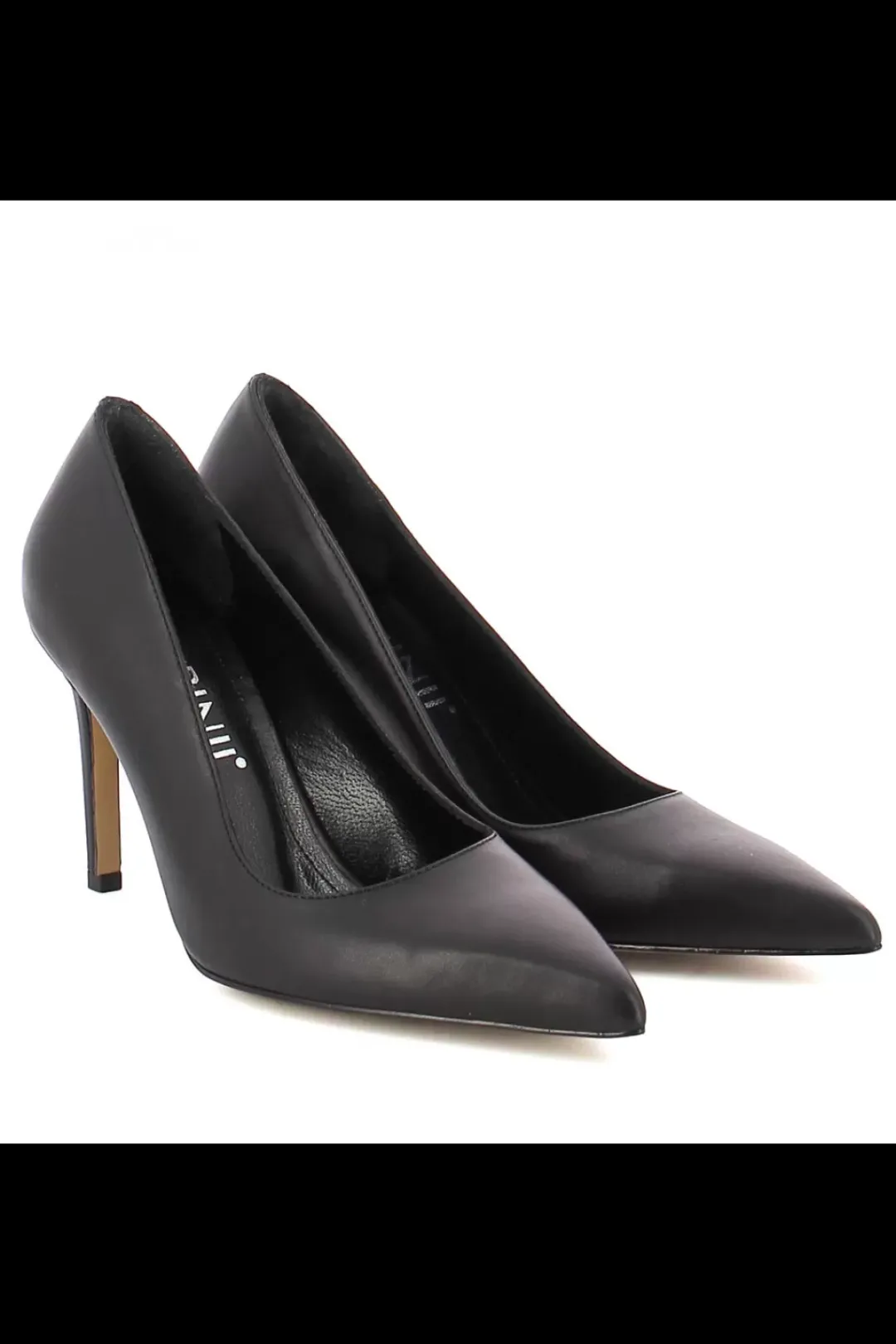 Damskie Carinii Czarne Półbuty Damskie | Eleganckie*Czarne czółenka skórzane --B10270-E50-000-000-000
