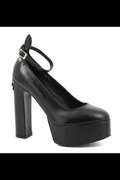 Damskie Carinii Czarne Półbuty Damskie | Eleganckie*Czarne czółenka skórzane --B9295-E50-000-000-G17