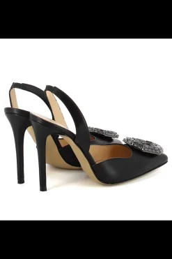 Damskie Carinii Czarne Półbuty Damskie | Eleganckie*Czarne czółenka z paskiem --B6456-353-000-000-000