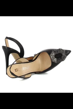 Damskie Carinii Czarne Półbuty Damskie | Eleganckie*Czarne czółenka z paskiem --B6456-353-000-000-000