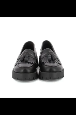 Damskie Carinii Czarne Półbuty Damskie | Eleganckie*Czarne mokasyny z chwostami --B10000-353-000-000-000