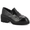 Damskie Carinii Eleganckie | Na Obcasie*Czarne mokasyny z ozdobą --B10228-E50-000-000-000