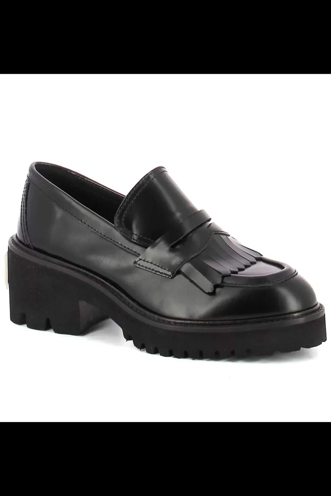Damskie Carinii Eleganckie | Na Obcasie*Czarne mokasyny z ozdobą --B10228-E50-000-000-000