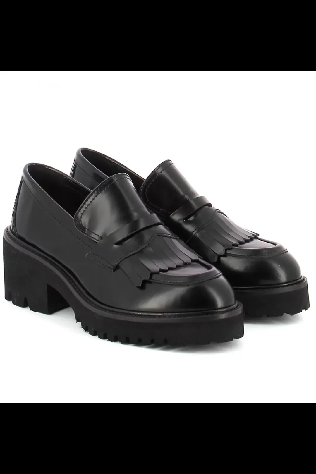 Damskie Carinii Eleganckie | Na Obcasie*Czarne mokasyny z ozdobą --B10228-E50-000-000-000