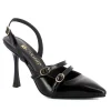 Damskie Carinii Czarne Półbuty Damskie | Eleganckie*Czarne skórzane czółenka --B9966-037-000-000-000