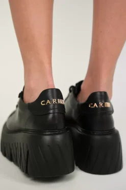 Damskie Carinii Na Platformie | Czarne Sneakersy Damskie*Czarne sneakersy na platformie --B10076-E50-000-000-000
