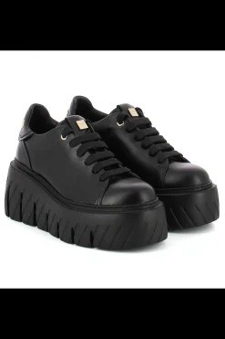Damskie Carinii Na Platformie | Czarne Sneakersy Damskie*Czarne sneakersy na platformie --B10076-E50-000-000-000