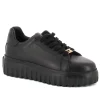 Damskie Carinii Skórzane Sneakersy Damskie | Czarne Sneakersy Damskie*Czarne sneakersy z blaszką --B10224-E50-000-000-000