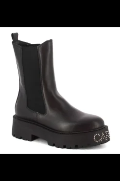 Damskie Carinii Czarne Botki Damskie | Jesienne*Czarne sztyblety skórzane --B9175-E50-000-000-E55