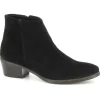Damskie Carinii Czarne Botki Damskie | Na Obcasie*Czarne zamszowe botki --B8762-H20-000-000-D56