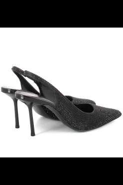 Damskie Carinii Czarne Półbuty Damskie | Eleganckie*Czółenka czarne z cyrkoniami --B6464-353-000-000-000