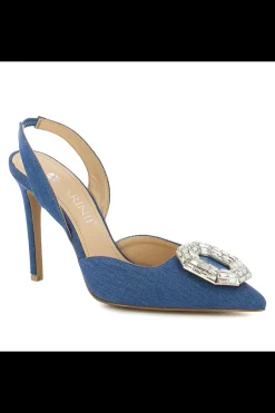 Damskie Carinii Eleganckie | Na Obcasie*Jeansowe czółenka damskie --B6456-955-000-000-000