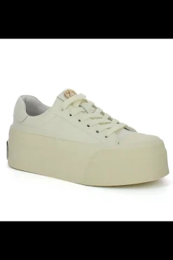 Damskie Carinii Beżowe Sneakersy Damskie*Kremowe sneakersy z ozdobą --B10032-491-000-000-000