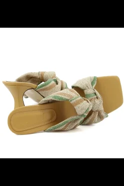 Carinii Na Obcasie | Eleganckie*Musztardowe klapki na obcasie --B6412-619-491-000-000