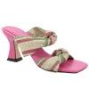 Carinii Na Obcasie | Eleganckie*Różowe klapki na obcasie --B6412-619-420-000-000