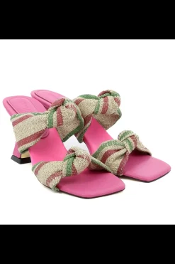 Carinii Na Obcasie | Eleganckie*Różowe klapki na obcasie --B6412-619-420-000-000