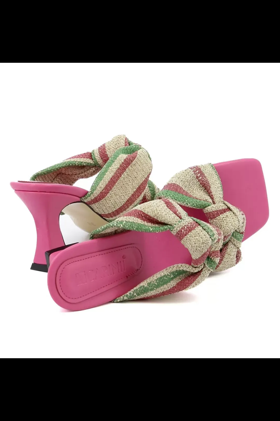 Carinii Na Obcasie | Eleganckie*Różowe klapki na obcasie --B6412-619-420-000-000