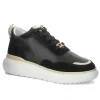Damskie Carinii Skórzane Sneakersy Damskie | Na Platformie*Skórzane sneakersy czarne --B9971-353-180-000-000