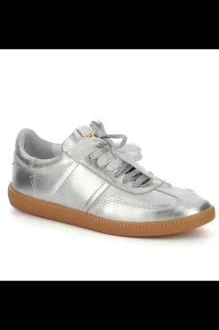 Damskie Carinii Skórzane Sneakersy Damskie*Srebrne sneakersy skórzane --B10331-080-000-000-000