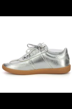 Damskie Carinii Skórzane Sneakersy Damskie*Srebrne sneakersy skórzane --B10331-080-000-000-000