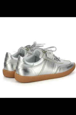 Damskie Carinii Skórzane Sneakersy Damskie*Srebrne sneakersy skórzane --B10331-080-000-000-000