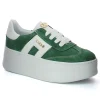 Carinii Na Platformie*Zielone sneakersy zamszowe --B9992-T75-L46-000-G73
