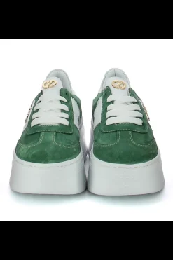 Carinii Na Platformie*Zielone sneakersy zamszowe --B9992-T75-L46-000-G73