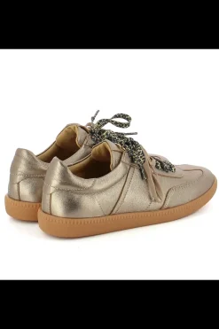Damskie Carinii Skórzane Sneakersy Damskie*Złote sneakersy skórzane --B10331-180-000-000-000