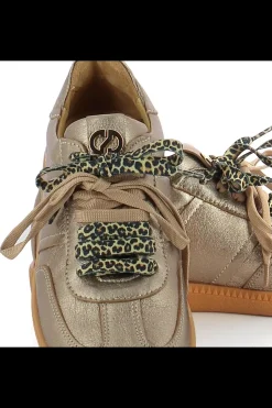 Damskie Carinii Skórzane Sneakersy Damskie*Złote sneakersy skórzane --B10331-180-000-000-000
